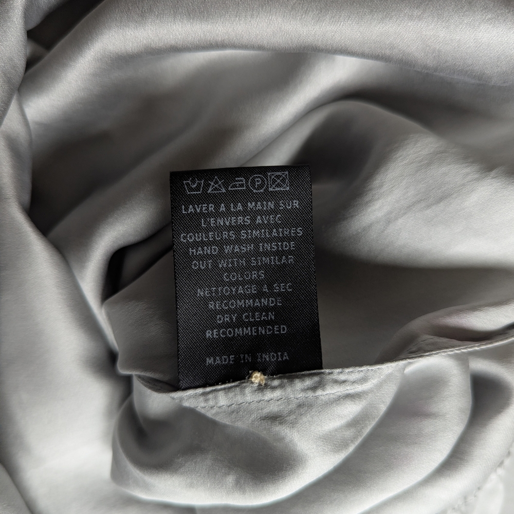 Isabel Marant Etoile‎ 100% Silk Gray Grey Lace Cap Sleeve Lightweight Slip Dress - Picture 15 of 16